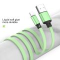 (New)3.5A Liquid Silicone 3 in 1 USB to USB-C / Type-C + 8Pin + Micro USB Retractable Data Syn Charging Cable. 