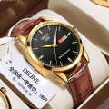New dual fashion ultra-thin comfortable belt calendar luminous men's gifts business and leisure trend quartz watch.
