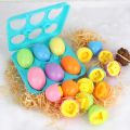 6Pcs/Box Colorful Egg Baby Toys Puzzle Game Early Educational Matching Toy Learning Color Shape for Kids Toddler Children's Gift.