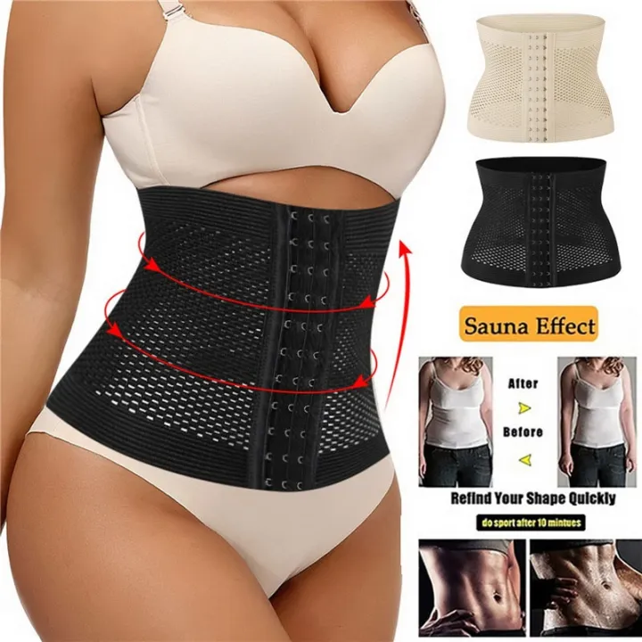 Women%20Waist%20Trainer%20Latex%20Cincher%20Girdles%20Shapewear%20Slimming%20Belt%20Body%20Shaper%20Fitness%20Corset%20Sheath%20Plus%20Size%203XL%20-%20Image%202