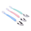 1Pc Double Head Baby Feeding Spoon Scraping Pure Spoon Baby Fruit Scraper. 