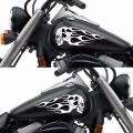 Universal Modification Accessories Helmet Decration 3D Fuel Tank Stickers Motorcycle Ornament Flame Skulls Decals. 