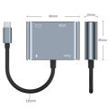 Usb C Hub to 4K VGA USB C 3.0 HDMI-compatible Adapter 4 in 1 for Nintendo Macbook Phone Huawei Xiaomi Laptop TV PC Cable Adapter. 