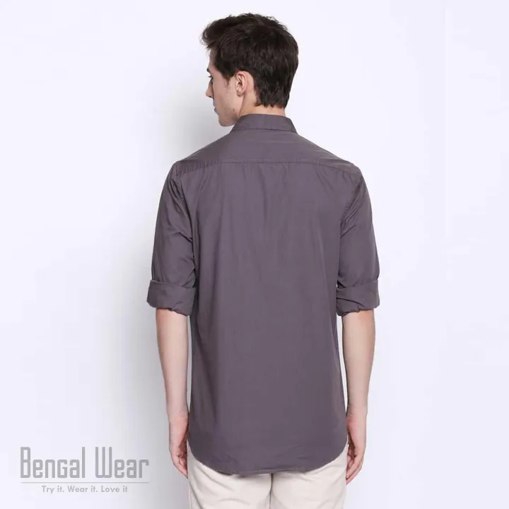 Trendy%20Grey%20Long%20Sleeve%20Solid%20Casual%20Shirt%20-%20Image%204