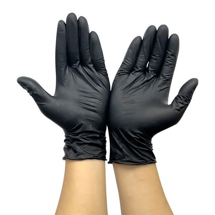 10pcs%20Nitrile%20Gloves%20Kitchen%20Disposable%20Latex%20Gloves%20Laboratory%20Protective%20Household%20Cleaning%20Gloves%20Black%20-%20Image%202