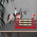 3x Equestrian Toy Set with Horse Horseman and Fence and Girls Kids. 