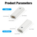 For Apple Pencil 1 2 1st 2nd generation iPad Pro Stylus pen Charger Adapter Charge Cable Connector USB Type C /Lightning Female. 