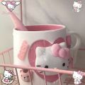 Hello Kitty Anime Y2K Girls Mouthwash Cup Kawaii Couple Cup Cartoon Girly Heart Plastic Cup Cute Bathroom Accessories Gifts Toys.
