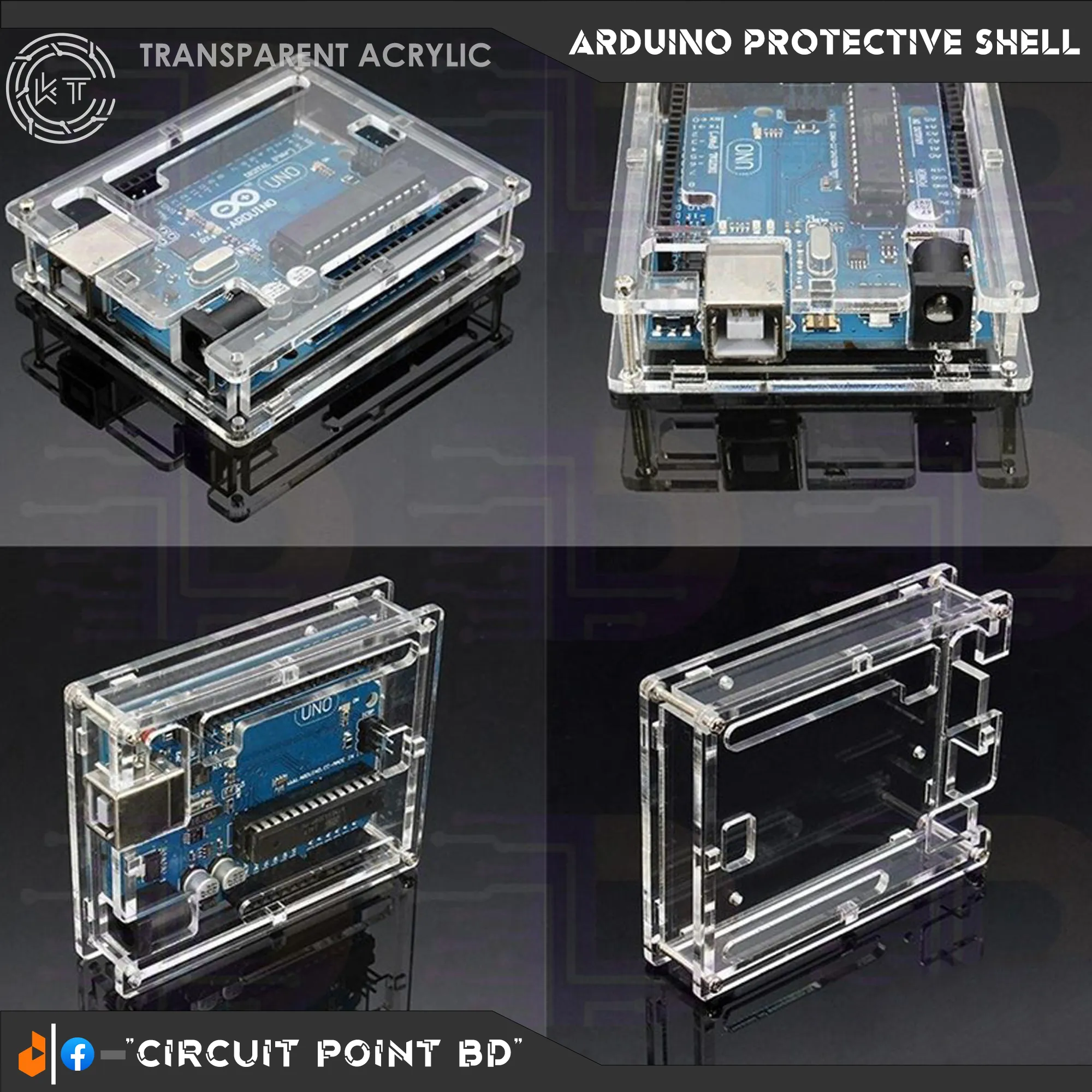 Arduino Protective Case / Clear Acrylic Enclosure Box for UNO R3, UNO ...