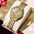 Olevs Stainless Steel Strap & Alloy Case Classic Analog Quartz Wristwatch for Women – Ladies Watch Gift Model 9943. 