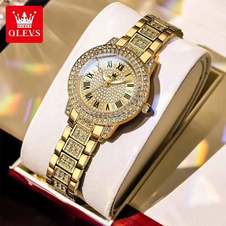 Olevs%20Stainless%20Steel%20Strap%20&%20Alloy%20Case%20Classic%20Analog%20Quartz%20Wristwatch%20for%20Women%20%E2%80%93%20Ladies%20Watch%20Gift%20Model%209943%20-%20Image%204