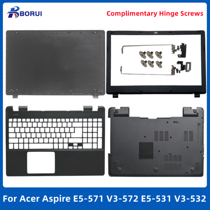 New laptop case LCD back cover/front bezel/palmrest/bottom case for Acer Aspire E5-571 E5-571G V3-572 V3-572G E5-531