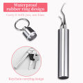 04 Pcs/set Stainless Steel Toothpick Set with Keychain Floss Tools Tooth Oral Cleaning Dental Flossing Re-usable Toothpick Floss.