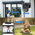2 MP Full Color Outdoor Waterproof Ptz IP Camera V380 HD Smart Wireless WIFI Camera for Security. 