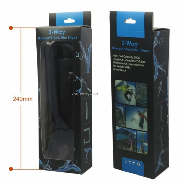 SHOOT%203%20Way%20Waterproof%20Monopod%20Selfie%20Grip%20Tripod%20Mount%20For%20Gopro%20Hero%205%204%20Session%20SJ4000%20Xiaomi%20Yi%204K%20Sports%20Camera%20Accessories%20-%20Image%204