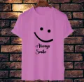 Always Smile T-Shirt For Man| Half Sleeve T Shirt For Men White. 