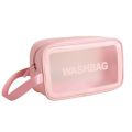 Waterproof Cosmetic Bag Makeup bag Transparent Storage Bath Bag Hand Printed Portable Wash Bag.