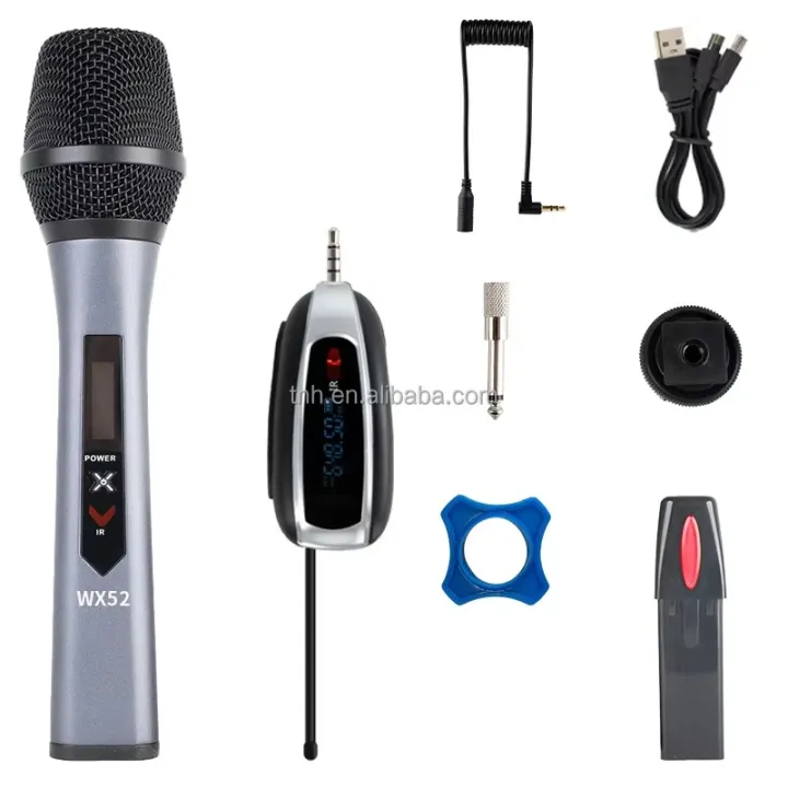 UHF%20Wireless%20Microphone%20System%20wx52%20with%20Dual%20Metal%20Handheld%20Mics%20%E2%80%93%20260ft%20Range,%20Professional%20Cordless%20Dynamic%20Mic%20Set%20for%20Home%20Karaoke,%20Church,%20DJ,%20Party,%20Wedding,%20Meeting,%20KTV,%20PA%20System%20-%20Image%204