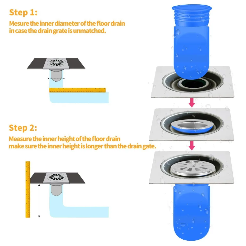 OUMERY Drain Backflow Preventer Pack, One Way Valve For Pipes