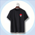 Anime T-shirt, Naruto , Uchiha clan T-shirt, logo on side , Jersey fabric mix t- shirt, regular half sleeve.