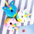 Jumbo Kawaii Unicorn Donut Squishy Cake Bread Squishies Cream Scented Slow Rising Squeeze Toy Kids babay Birthday Gift 13*9CM.