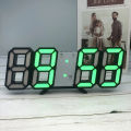 3D LED Digital Clock Electronic Table Clock Alarm Clock Wall Glowing Hanging Clock. 