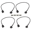 【In-Demand Item】 4Pcs RGB Extension Cable 12V 4 Pin to 4Pin Female ARGB Connector Adapter Cable for Computer Fan Motherboard LED Strip.
