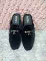 MARVEL FASHIONS NEW Fashionable Velvet Half Shoe For Men Black.