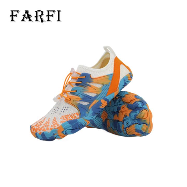Protective Water Shoes Quick-dry Barefoot Shoes for Men Women Slip-on Beach Water Shoes for Swimming Hiking Walking Breathable Skin-friendly Barefoot Shoes