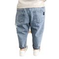 Children's Ripped Jeans Spring and Autumn New 1-8 Girls and Boys Years Old Loose Trousers Baby Western Style Daddy Pants. 