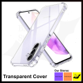 Mobile Cover For Samsung Galaxy A37 | Transparent Cover Soft TPU Flexible Airbag Silicone Phone Back Case.