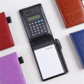 PU Leather Small Notebook Office Work Notepad PU Leather Notebook Notebook With Calculator Pocket Small Notebook With Calculator.