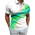 2024 Summer New Men Short Sleeve Slim Fit Lapel Polo Shirt .. 