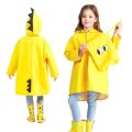 Cute Dinosaur Raincoat Waterproof Children Kids Rain Jacket Boys Girls Rain Coat Outdoor Trench Poncho Student Rainwear.