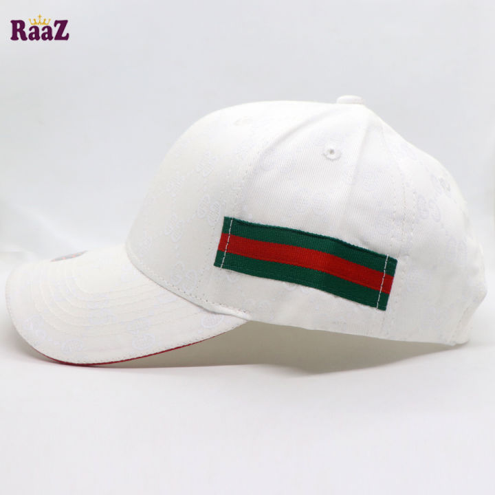 White%20GG%20logo%20Cotton%20Curved%20Visor%20Cap%20-%20Image%203
