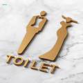 WC Sign Board Signage Bathroom Sign with Self Toilet Sign Male Female S.