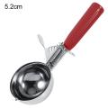 Stainless Steel Fruit Mash Ice Cream Ball Scoop with Plastic Handle Kitchen Tool. 