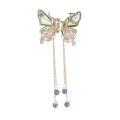 Vintage Fairy Exquisite Women Hair Clip Girls Hair Accessories Ponytail Holder Crystal Butterfly Tassel Claw. 