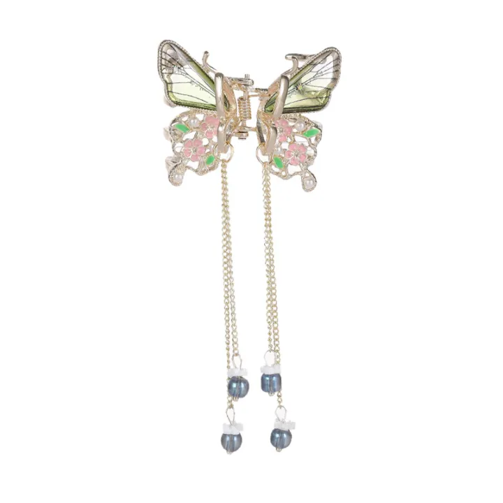 Vintage%20Fairy%20Exquisite%20Women%20Hair%20Clip%20Girls%20Hair%20Accessories%20Ponytail%20Holder%20Crystal%20Butterfly%20Tassel%20Claw%20-%20Image%208