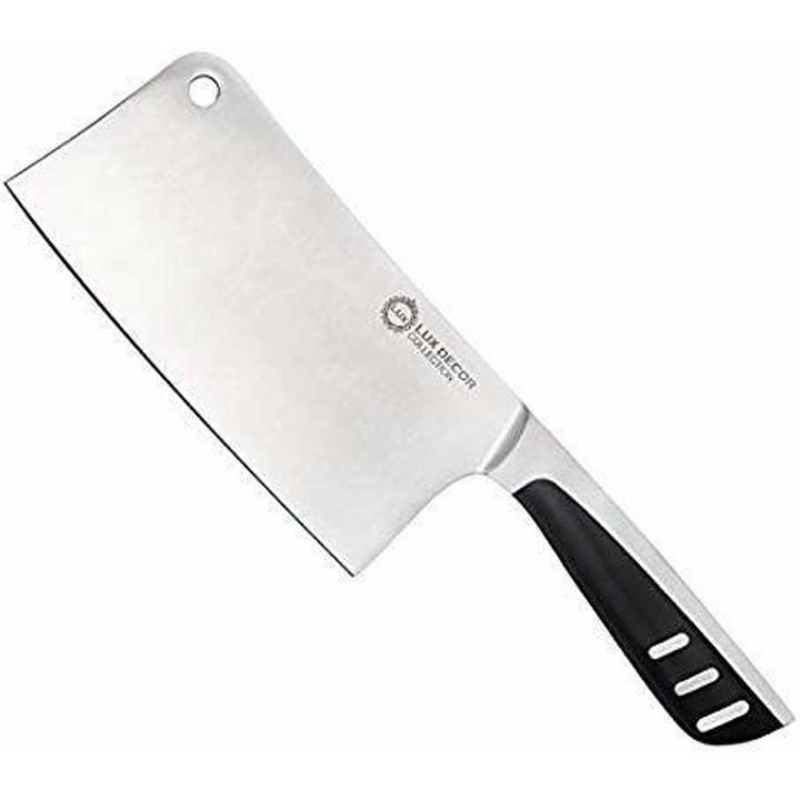 7Inch Stainless Steel Bone Chopping Knife Cleaver Butcher Knife with Pakkawood Handle Multipurpose Use for Home Kitchen