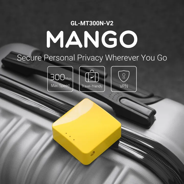 GL.iNet GL MT300N/V2 Mango Wireless Mini Portable VPN Travel Router Mobile Hotspot in Pocket WiFi Bridge