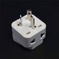 TE 3 pin Chinese Power Plug Adapter Travel Converter Australia UK USA EU White. 