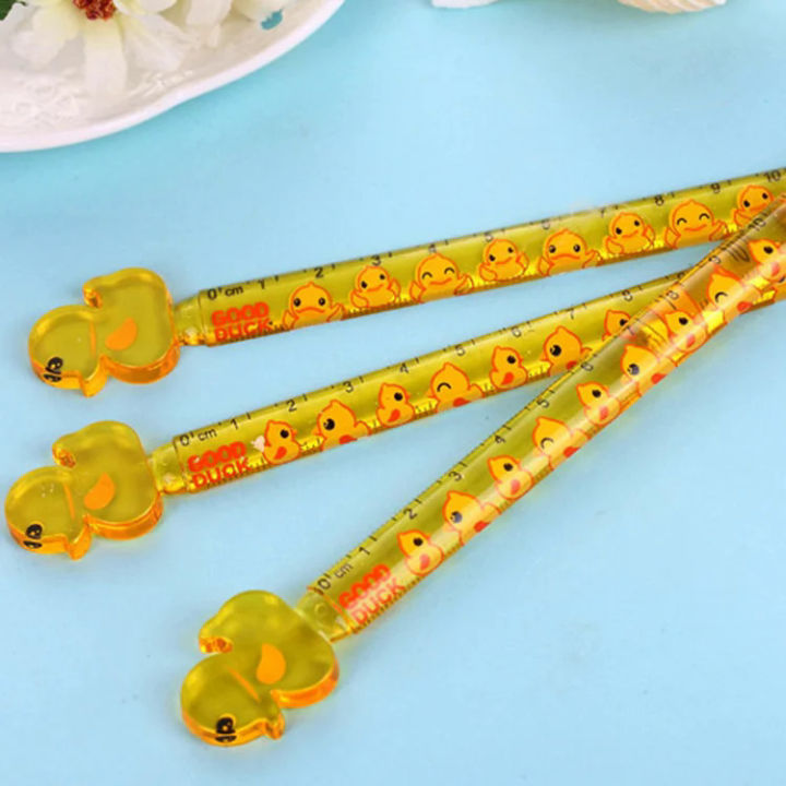 4%20Piece%20Cute%20Duck%20Straight%20Ruler%20Tools%20Stationery%20Cartoon%20Drawing%20Measuring%20-%20Image%202