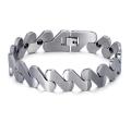 Silver Stainless Steel Bracelet Bangle Cuff Belt Buckle Classic. 