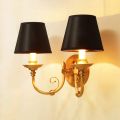 Clip-on Fitter Lamp Shades-12 x Clip On Lamp Shade-Black& inner gold.