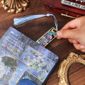 Creative Retro Metal Floral Glimpse Bookmarks Famous Painting Handbook Pendant Reading Book Clip Hollow Out Tassel Bookmarks for Book Lovers Writers Readers. 
