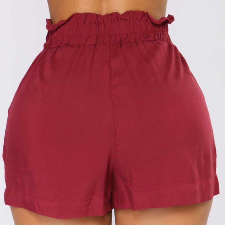 Shorts%20For%20Women%20Casual%20Summer%20Solid%20Close%20High%20Waist%20Bandage%20Beach%20Hot%20Casual%20Shorts%20Plus%20Size%20Women%20Pants%20Pantalones%20Cortos%20-%20Image%204