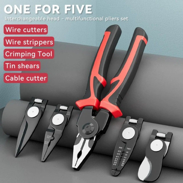 thumbnail image 2 of Multifunctional Wire Stripper Crimper Tool Electrical Pliers With 2 of 13