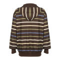 Women Zip Up Drawstring Hoodie Casual Striped Long Sleeve Sweatshirt Jacket Autumn Streetwear. 