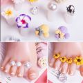 8pcs Flower Waterdrop Bead Toe Separators Silicone Toes Divider Manicure Pedicure Feet Spacers Pedicure DIY Nail Art Tool.